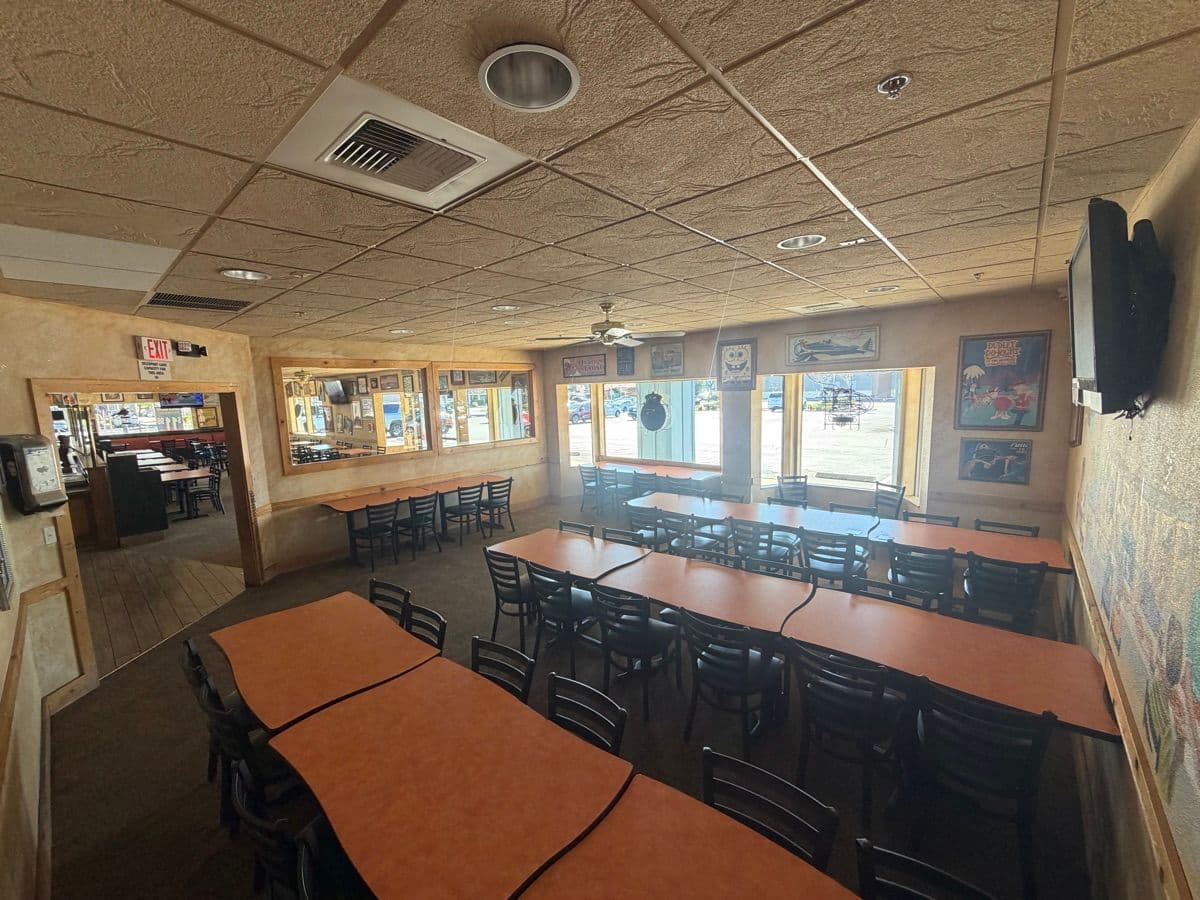Banquet room at Eddie's Pizza Benjamin Holt